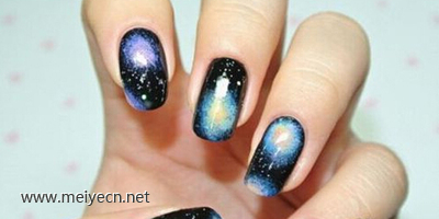 星空美甲步骤